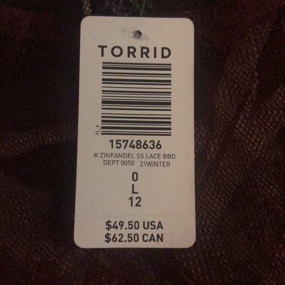 Torrid NWT lacy top - Picture 5 of 5
